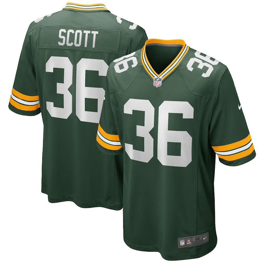 Men Green Bay Packers #36 Vernon Scott Nike Green Player Game NFL Jersey->green bay packers->NFL Jersey